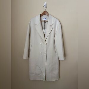 Kujten New Kaku Cashmere Coat Blanc Size 2